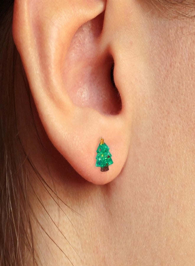 Nylry Cute Christmas Earrings for Women Studs Acrylic Holiday Earrings Christmas Vacation Ornaments Stocking Stuffers Xmas Party Decorations Favors Funny Xmas Gifts for Women-Tree - Image 2